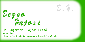 dezso hajosi business card