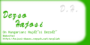 dezso hajosi business card